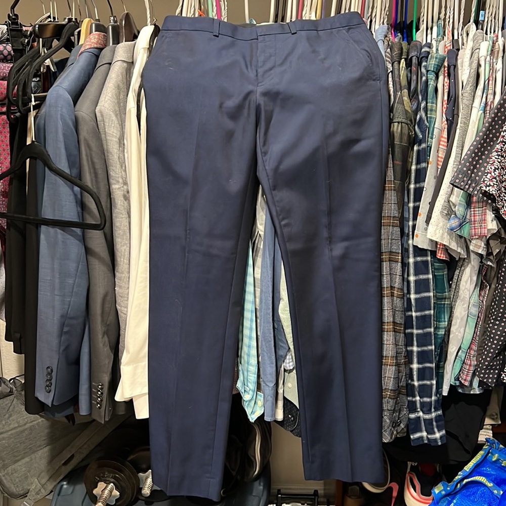Topman Dark Blue Dress Pants